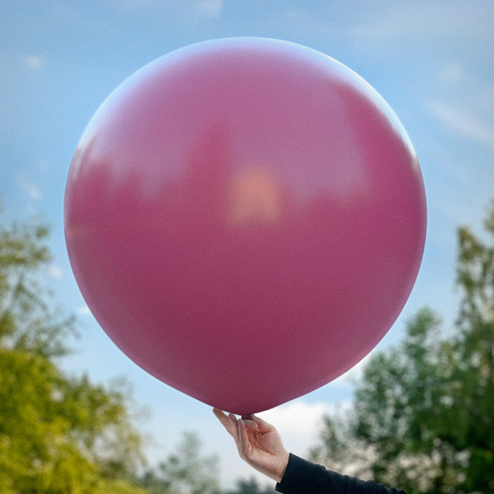 Vinröd ballong 90 cm