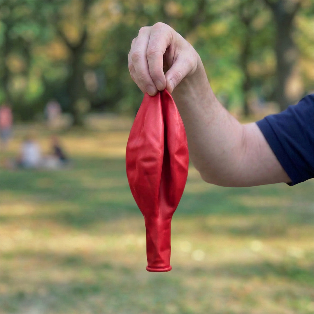 Röd metallisk ballong 90 cm