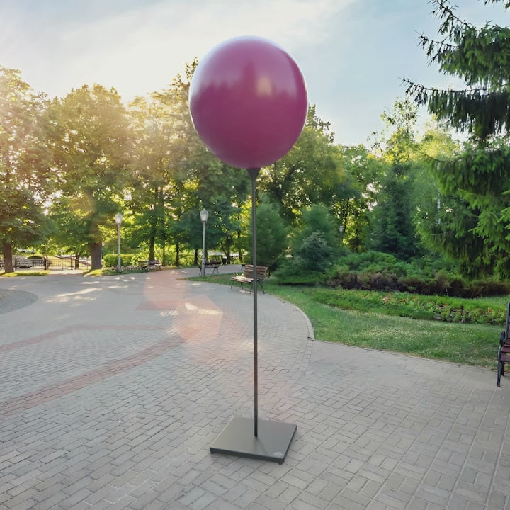 Vinröd ballong 90 cm